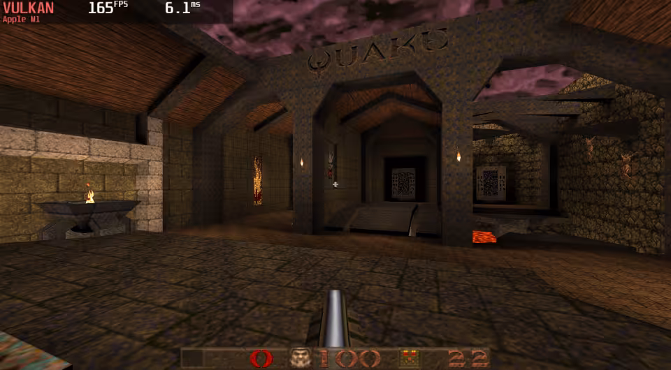 Vulkan port of Quake running on Honeykrisp